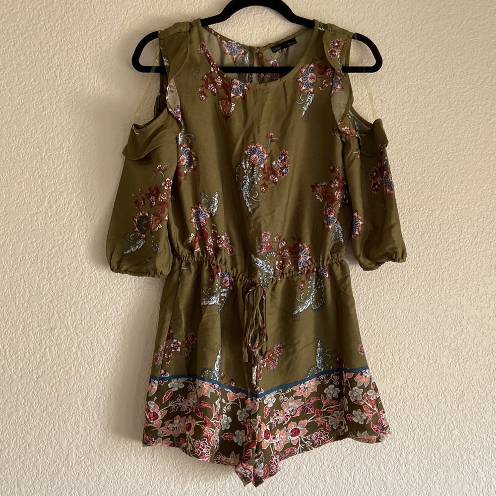 Bebop romper, S, green multicolor